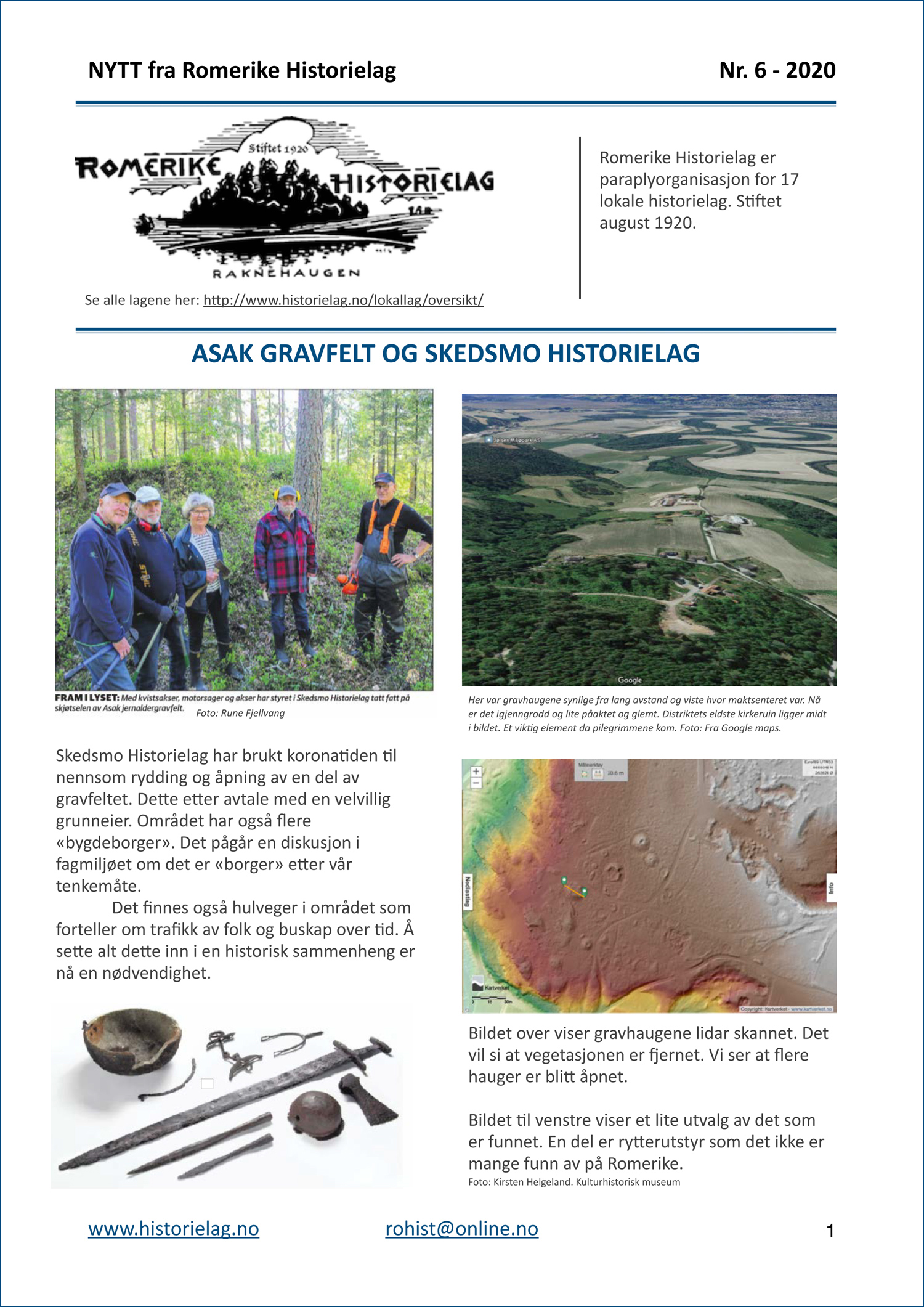 «NYTT fra Romerike Historielag» nr. 6 - 2020