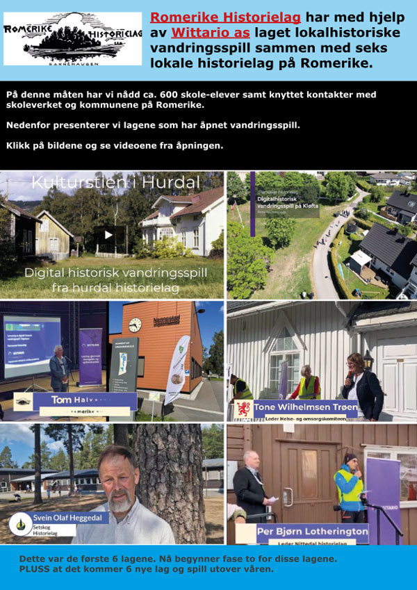 Lokalhistoriske vandringsspill på Romerike 