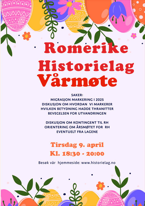 Romerike Historielags vårmøte for tillitsvalgte