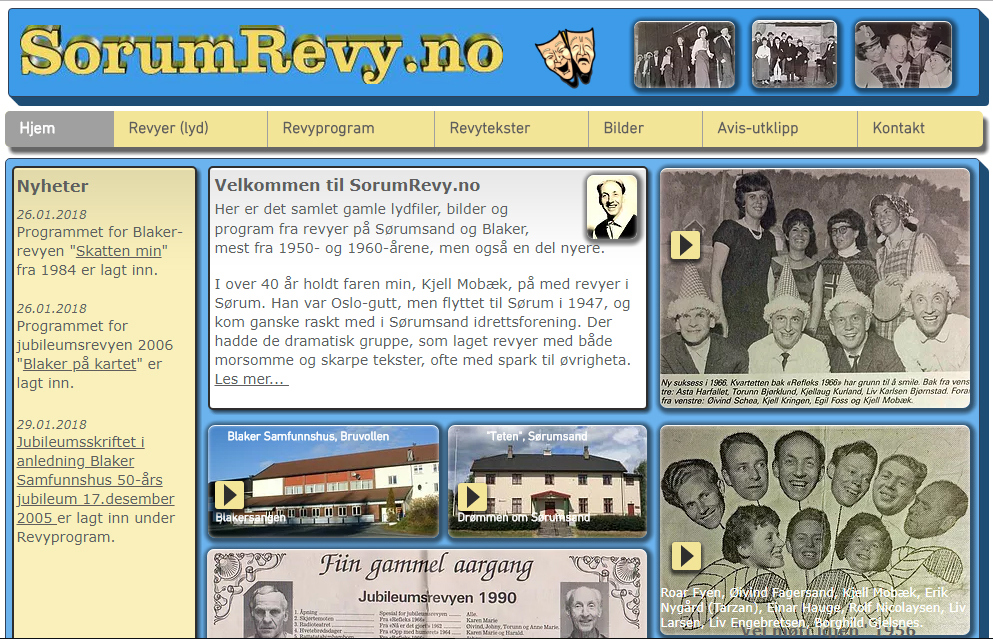 Gamle revyer - artig og interessant lokalhistorie